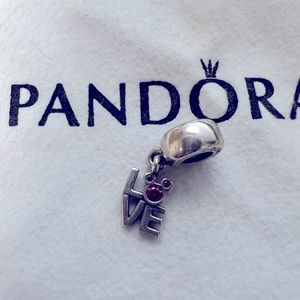 Authentic Disney Pandora Mickey Mouse “Love Mickey” Charm